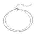 [Clover Jewelry]Zartes Perlenarmband mit doppelter Schicht