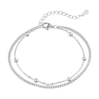 [Clover Jewelry]Zartes Perlenarmband mit doppelter Schicht