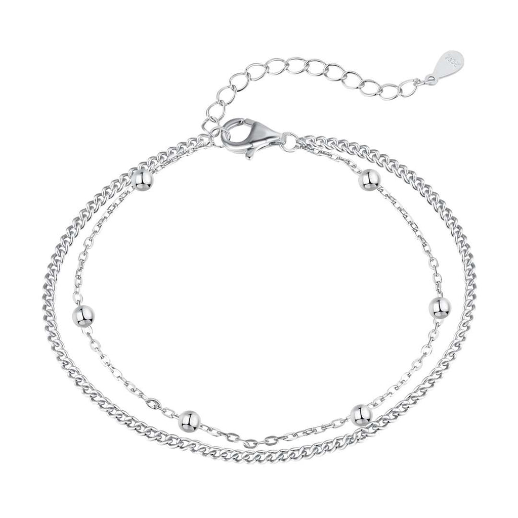 [Clover Jewelry]Zartes Perlenarmband mit doppelter Schicht