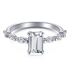 [Clover Jewelry]1.0 Carat Dainty Resplendent Radiant Cut Daily Ring