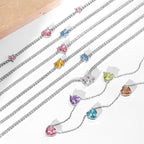 [Clover Jewelry]煌めくピンクのハートフラワーネックレス