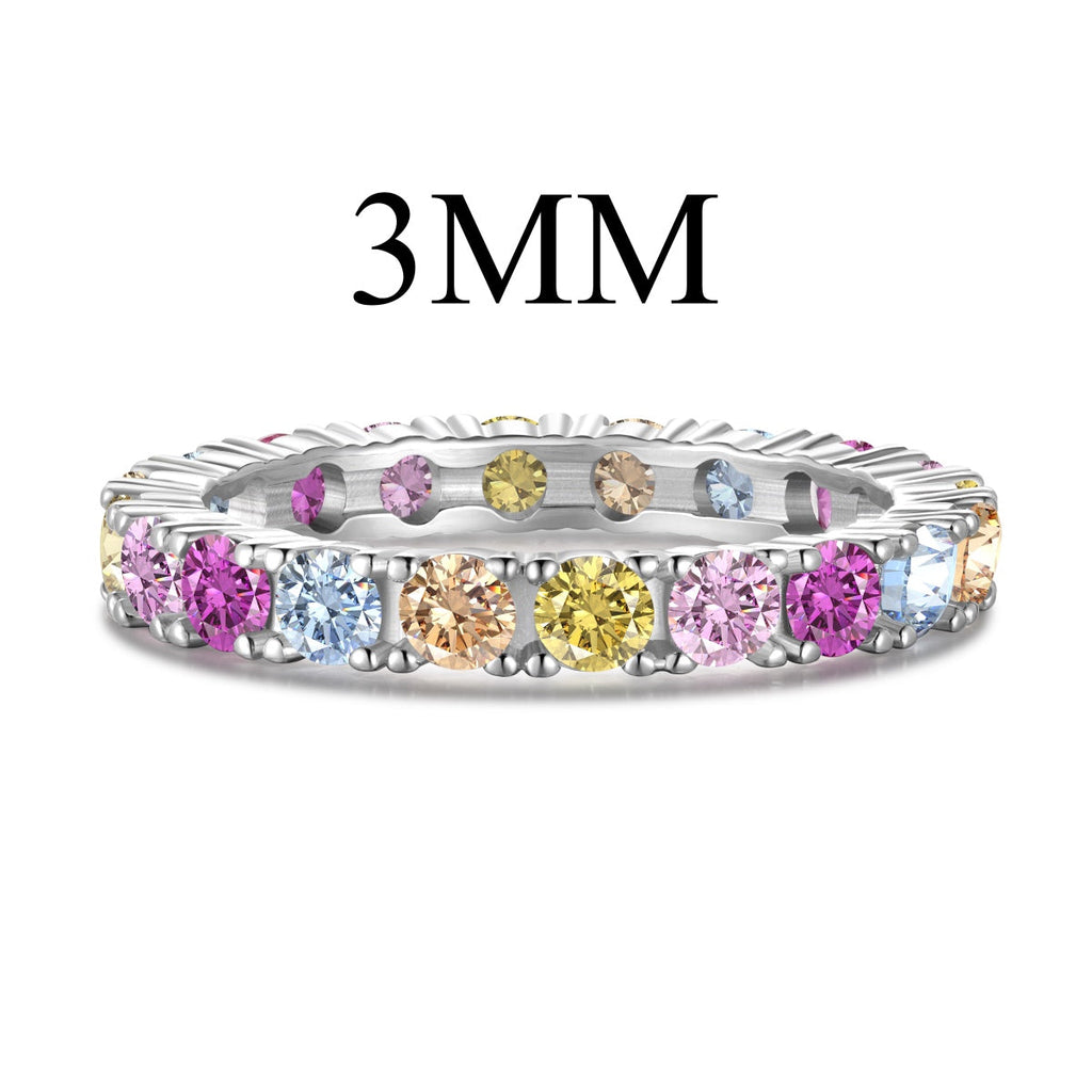 [Clover Jewelry]煌めくラウンドカット テニスリング