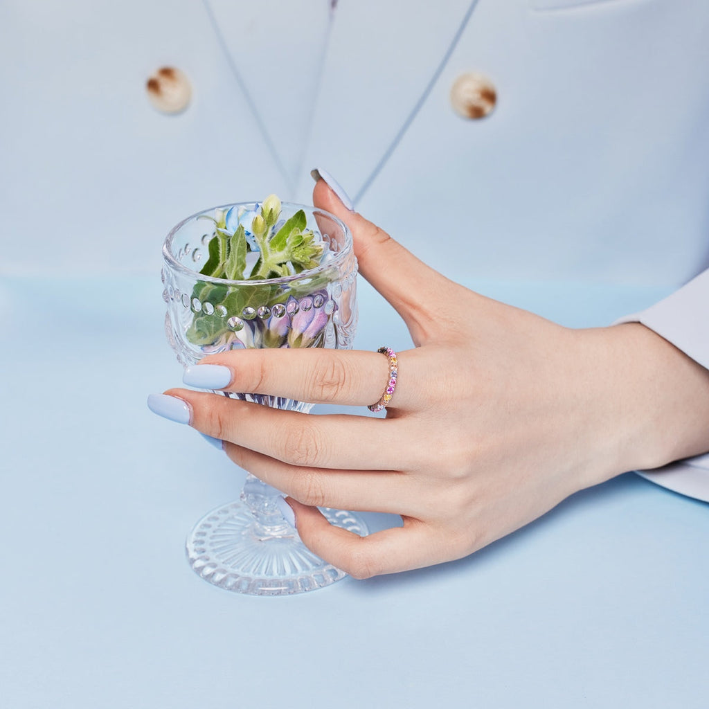 [Clover Jewelry]煌めくラウンドカットのパーティーリング