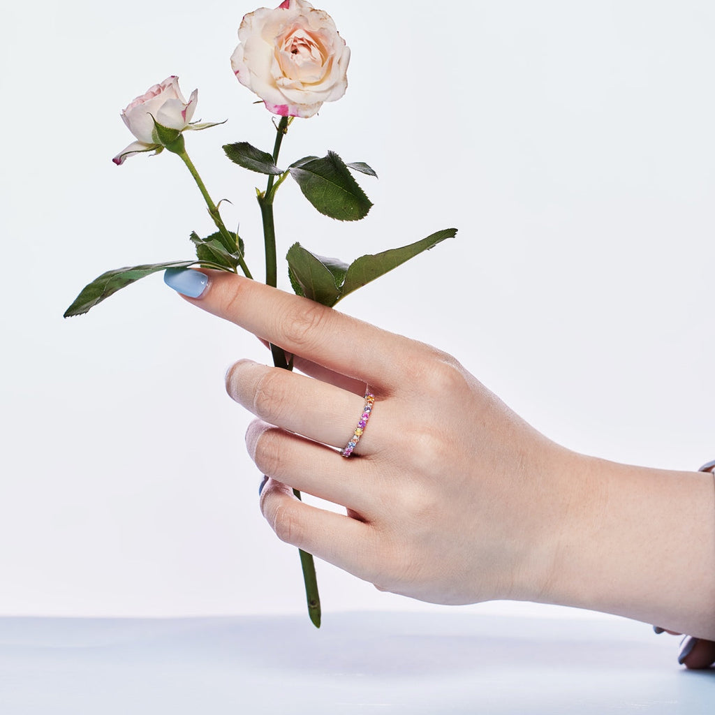 [Clover Jewelry]煌めくラウンドカットのパーティーリング