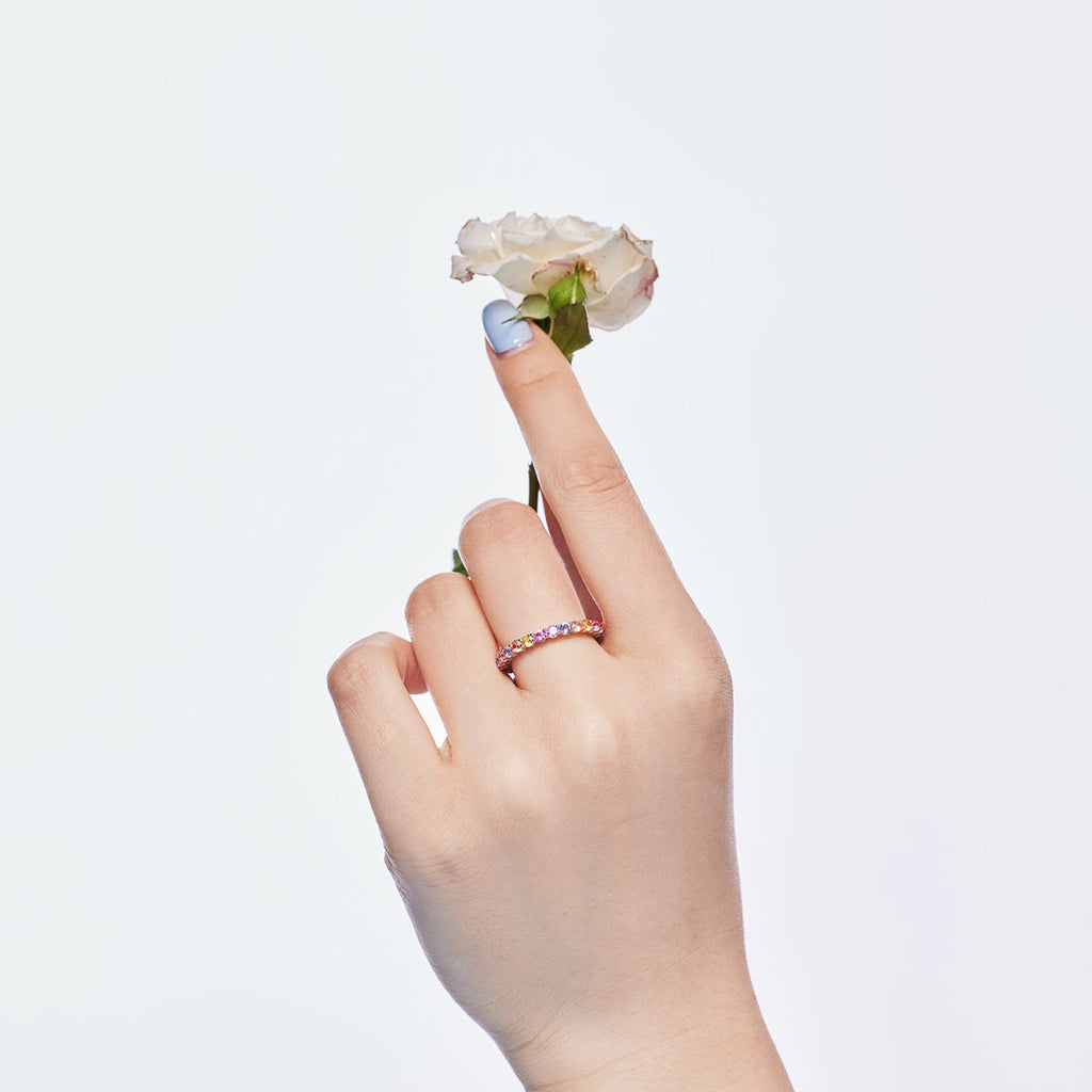 [Clover Jewelry]煌めくラウンドカットのパーティーリング