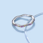 [Clover Jewelry]カラフルなラウンドカットのパーティリング