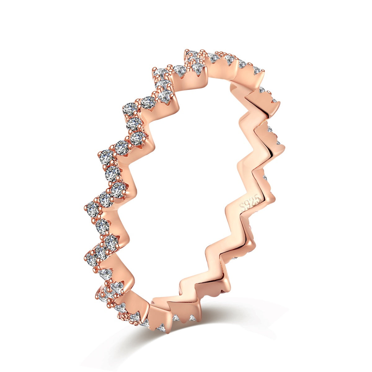 [Clover Jewelry]繊細で魅惑的なウェーブ型デイリーリング