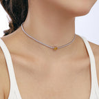 [Clover Jewelry]1.0カラット 輝くオーバルカットネックレス
