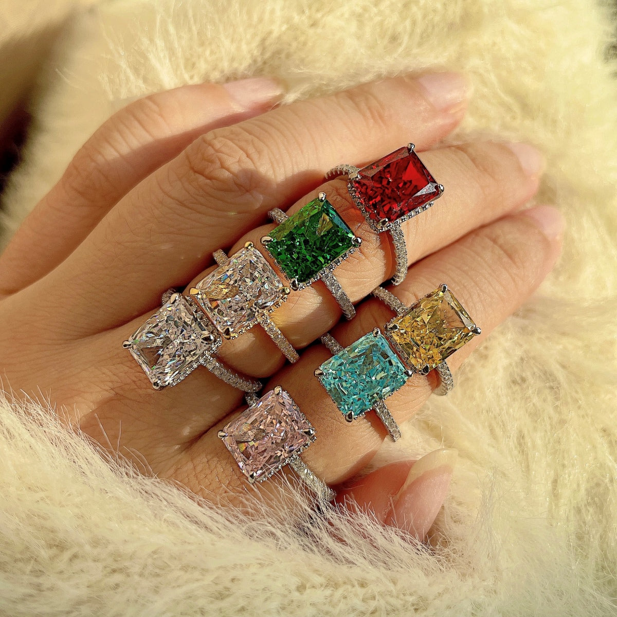 [Clover Jewelry]4.0 Karat luxuriöser Verlobungsring
