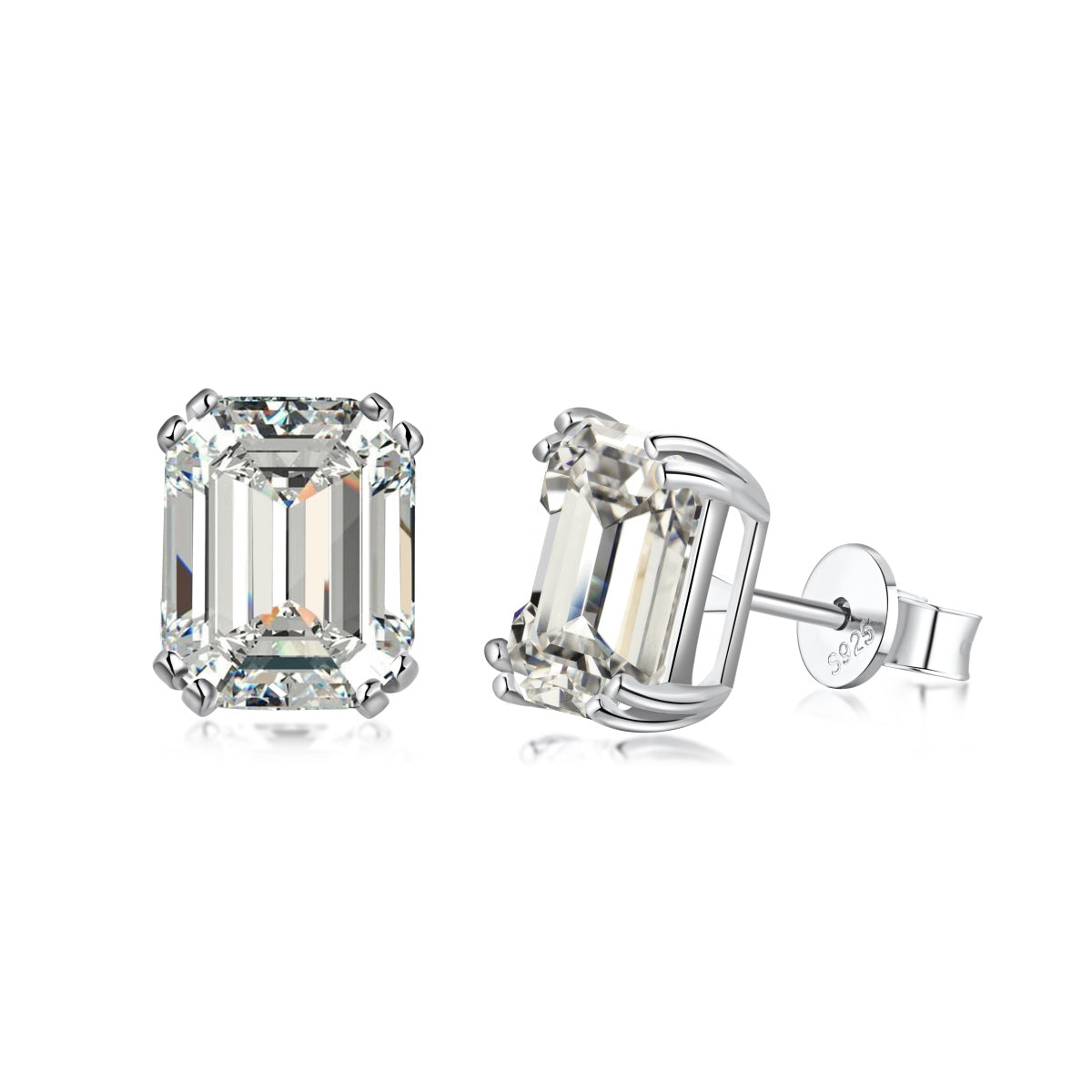 [Clover Jewelry]Funkelnde Ohrringe in quadratischer Form