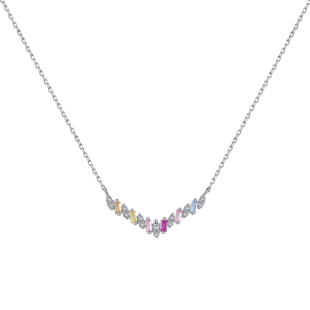 [Clover Jewelry]Dazzling Rainbow Necklace