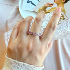 [Clover Jewelry]エタニティ ラウンドカット テニスリング