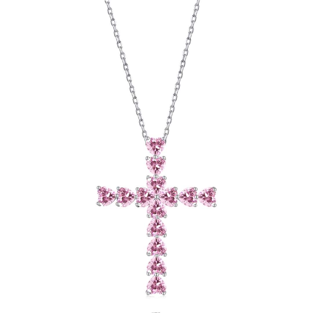 [Clover Jewelry]Funkelnde Kreuzkette