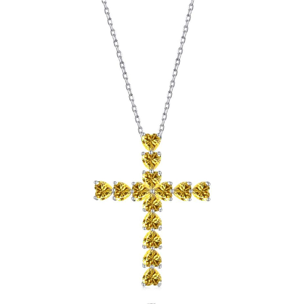 [Clover Jewelry]Funkelnde Kreuzkette
