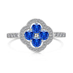[Clover Jewelry]Vierblättriger Kleeblatt-Blumen-Design-Ring