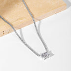 [Clover Jewelry]4.0カラット エレガントラディアントカットネックレス