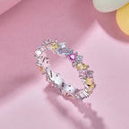 [Clover Jewelry]煌めく多色マルチカット デイリーリング