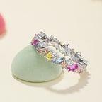 [Clover Jewelry]煌めく多色マルチカット デイリーリング