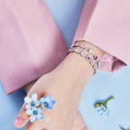 [Clover Jewelry]華奢で魅力的なエメラルドカットのデイリーブレスレット