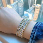 [Clover Jewelry]Funkelndes Tennisarmband im Princess-Schliff