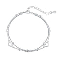 [Clover Jewelry]Zierliches doppellagiges Liebesherz-Armband