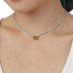[Clover Jewelry]4.0カラット エレガントラディアントカットネックレス