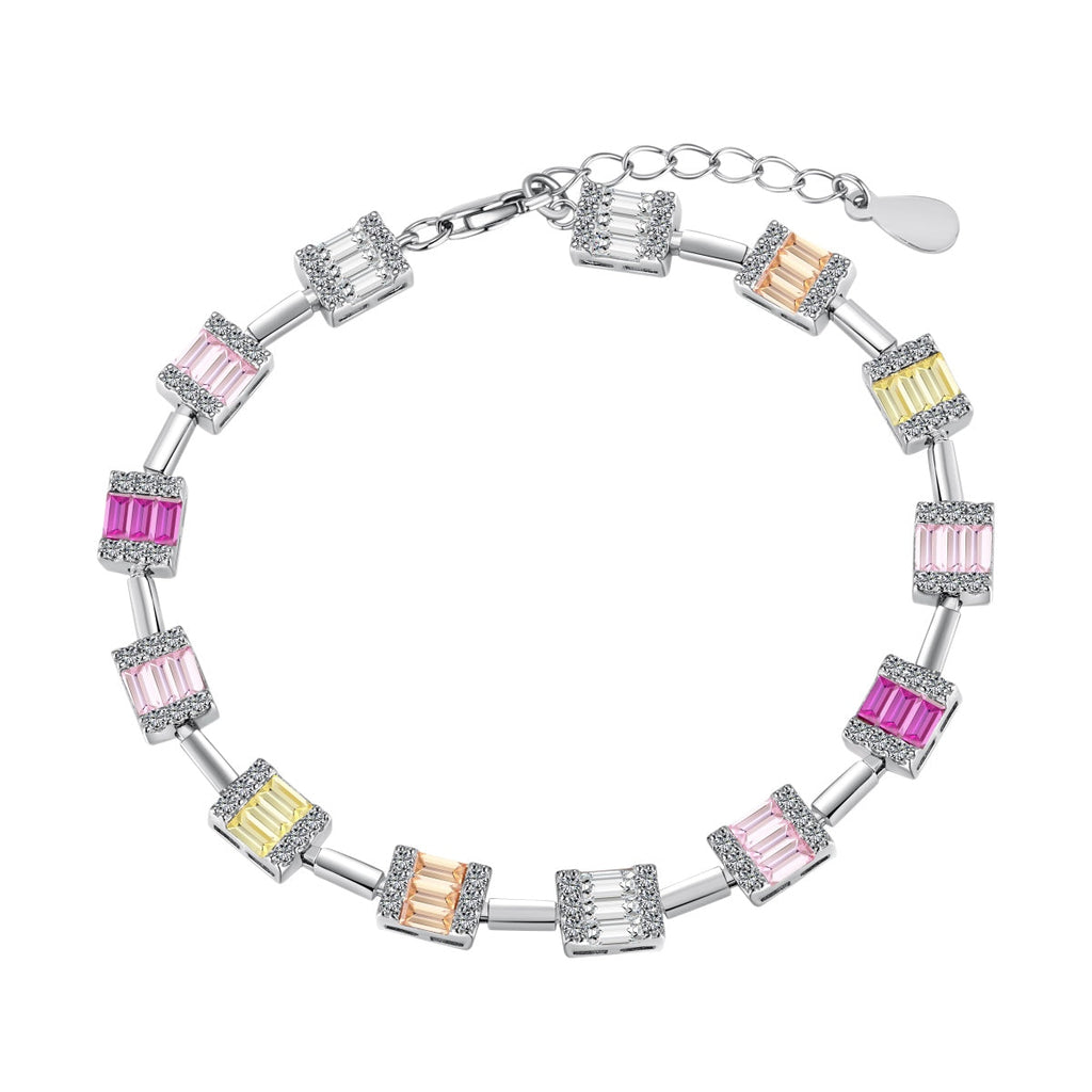 [Clover Jewelry]華奢で魅力的なエメラルドカットのデイリーブレスレット