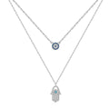 [Clover Jewelry] Dämonenauge Hamsa-Hand-Halskette