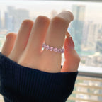 [Clover Jewelry]0.25カラット ラディアントロマンス ハートカット ラバーリング