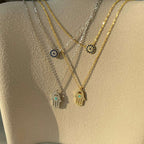 [Clover Jewelry] Dämonenauge Hamsa-Hand-Halskette
