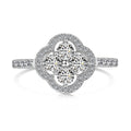 [Clover Jewelry]Vierblättriger Kleeblatt-Blumen-Design-Ring