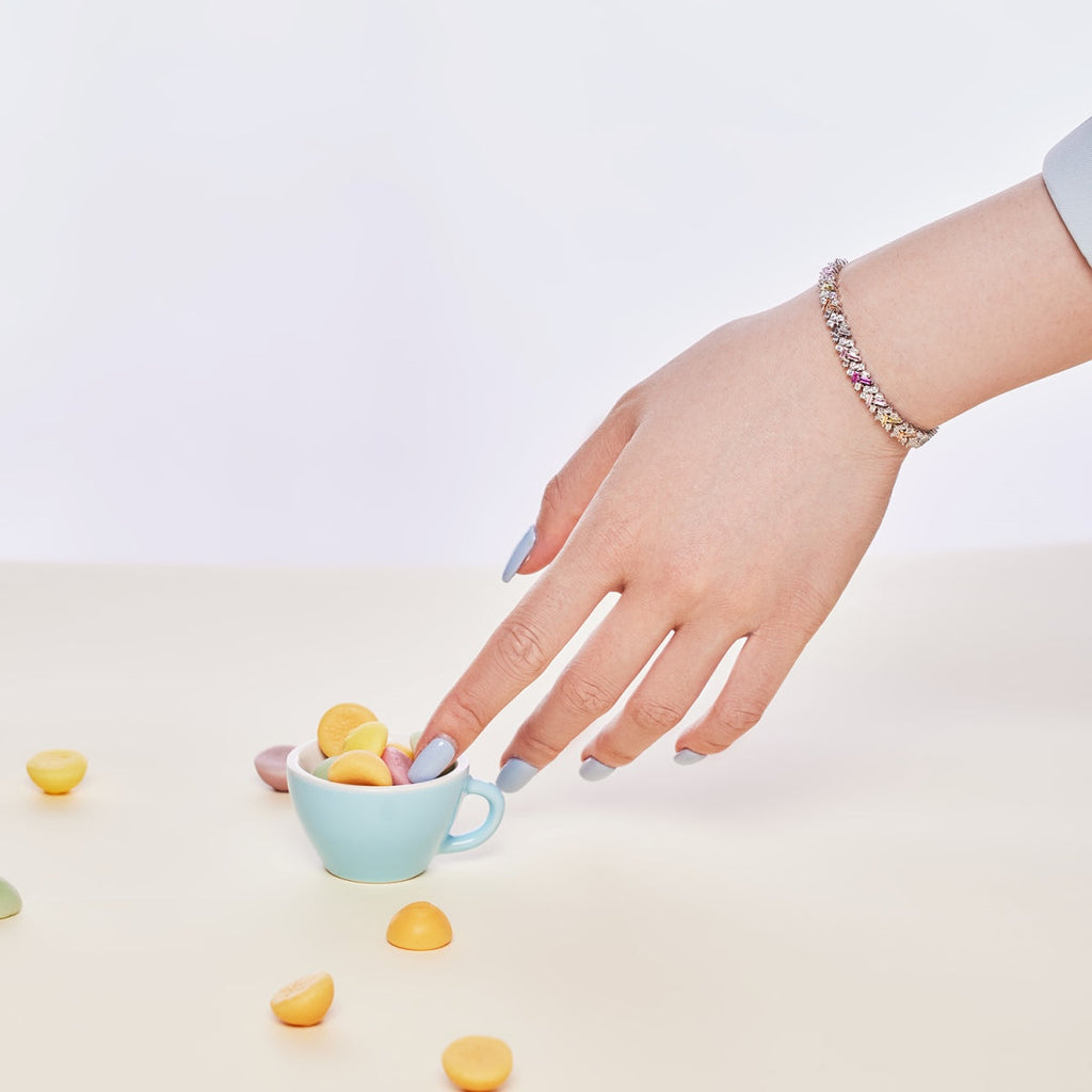 [Clover Jewelry]煌めくユニークなマルチシェイプデイリーブレスレット