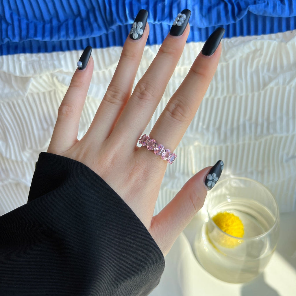 [Clover Jewelry]クッションカットテニスリング