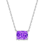 [Clover Jewelry]Luxurious Square Shape Colorful Necalack