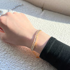[クローバージュエリー] エメラルドカット デイリー ブレスレット