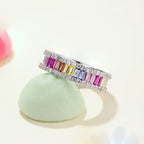 [Clover Jewelry]デイリーリング | 万華鏡のようなエメラルドカット