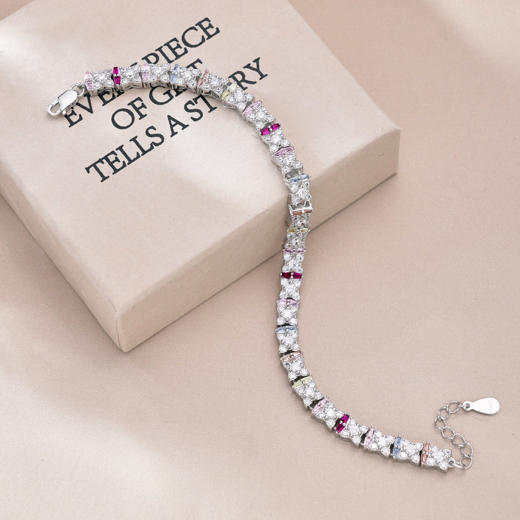 [Clover Jewelry]ユニークなカラフルな花型デイリーブレスレット