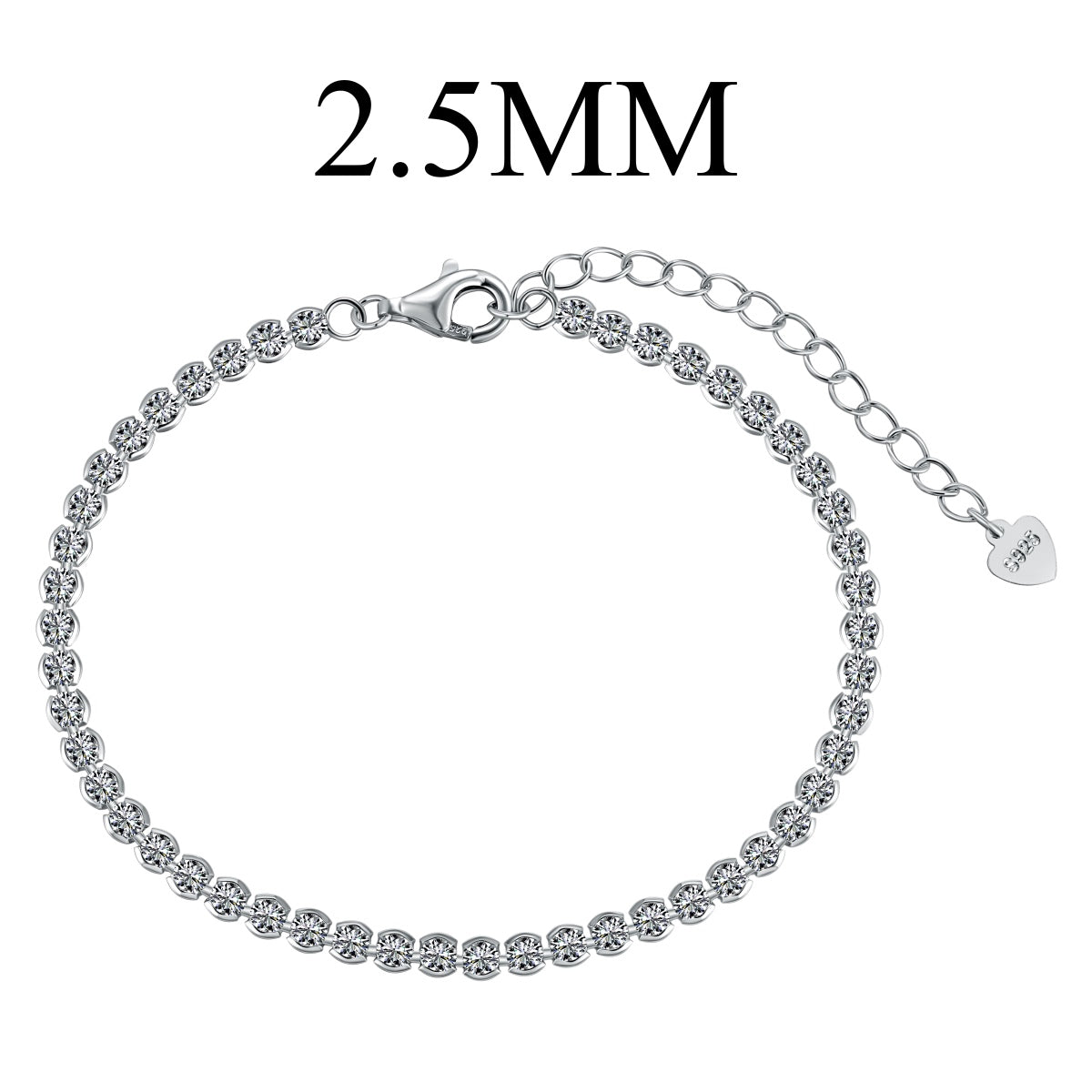 [Clover Jewelry]煌めくラウンドカットブレスレット（日常使い用）