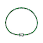 [Clover Jewelry]煌めくカラフルなラウンドカットのデイリーブレスレット