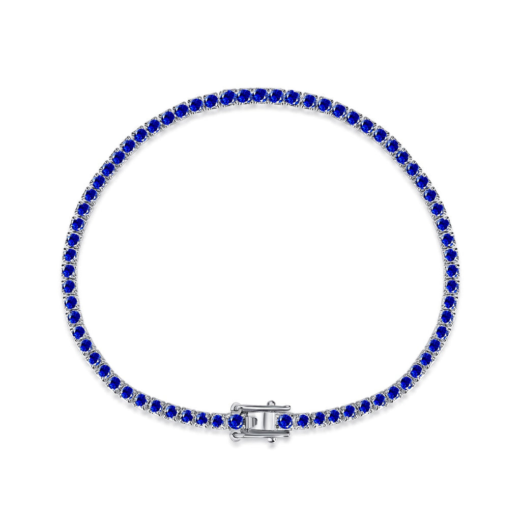 [Clover Jewelry]煌めくカラフルなラウンドカットのデイリーブレスレット