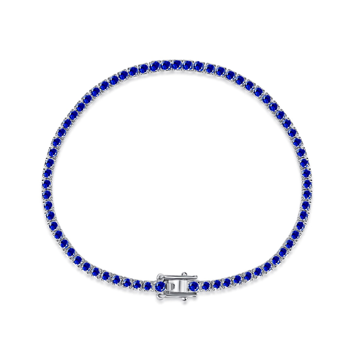 [Clover Jewelry]煌めくカラフルなラウンドカットのデイリーブレスレット