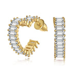 [Clover Jewelry]Strahlende Ohrringe mit Herz-Ausschnitt