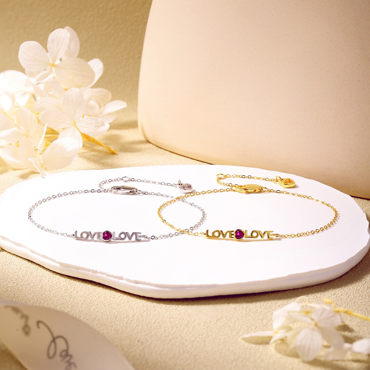 [Clover Jewelry]ロマンチックなハート型ラバーブレスレット