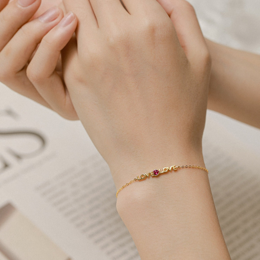 [Clover Jewelry]ロマンチックなハート型ラバーブレスレット