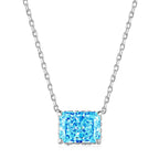 [Clover Jewelry]Luxurious Square Shape Colorful Necalack