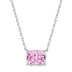 [Clover Jewelry]Luxurious Square Shape Colorful Necalack