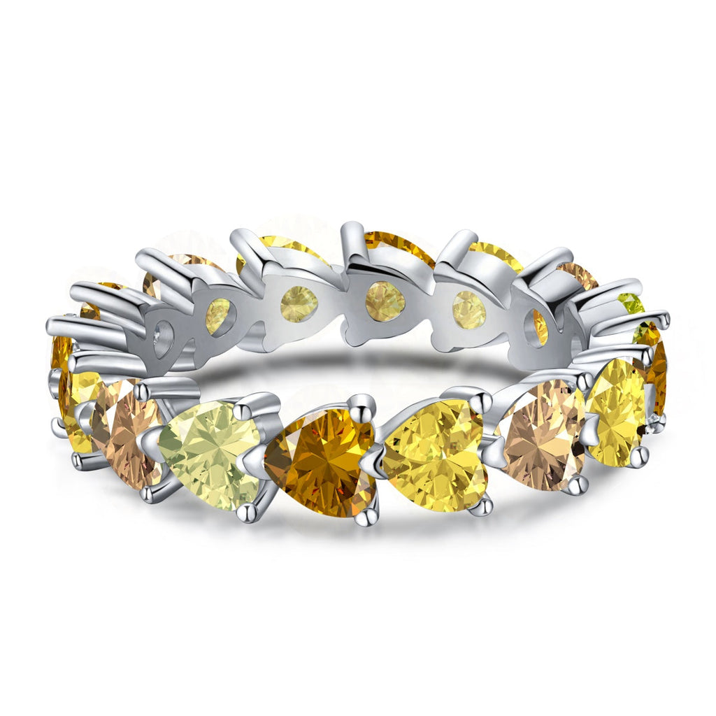 [Clover Jewelry]0.25カラット ラディアントロマンス ハートカット ラバーリング