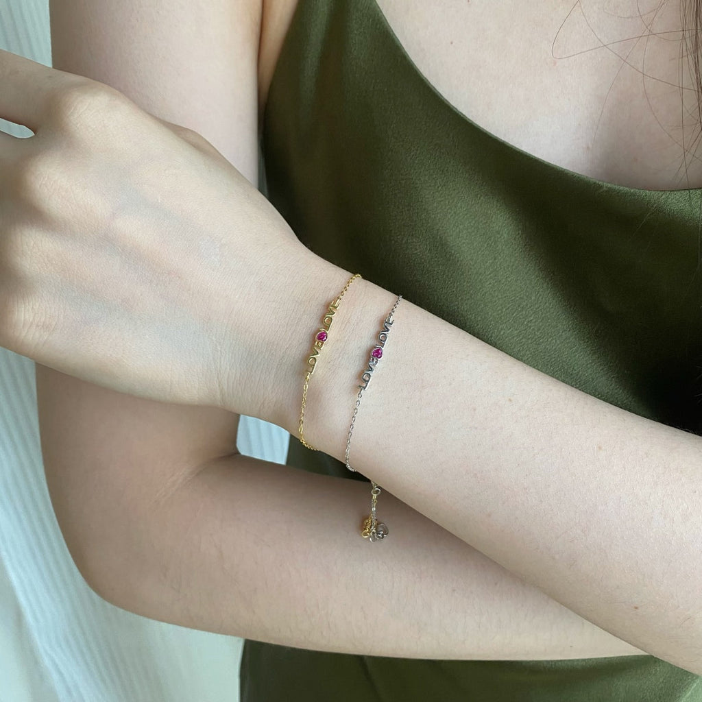 [Clover Jewelry]ロマンチックなハート型ラバーブレスレット