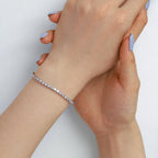 [Clover Jewelry]華やかな輝きのラウンドカットブレスレット
