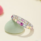[Clover Jewelry]煌めくラウンドカット テニスリング